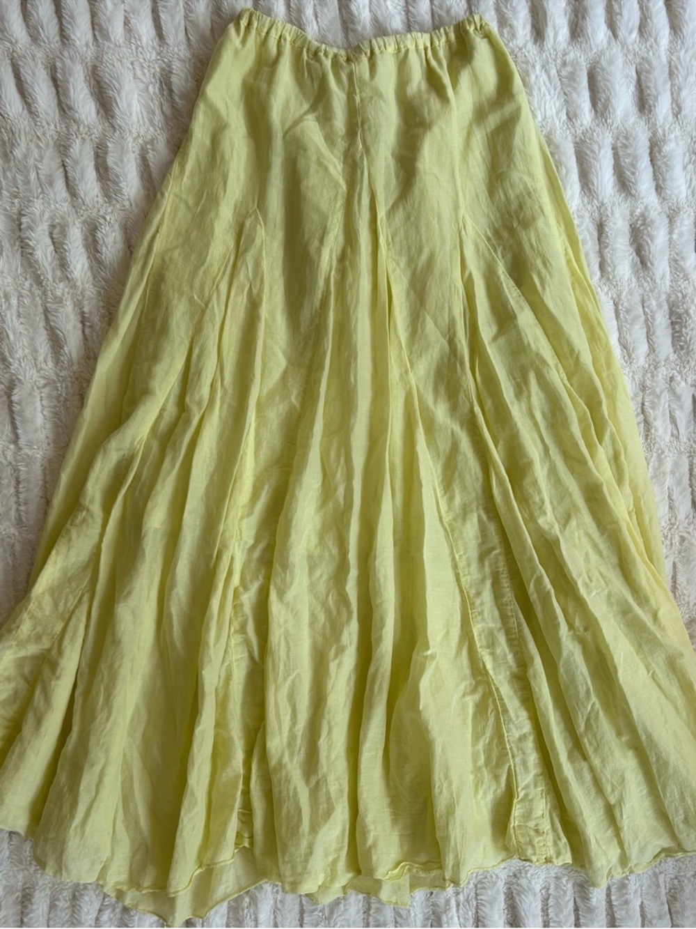 CP Shades Lily Cotton Silk Maxi Skirt Yellow